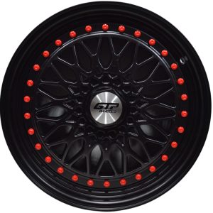 Flow Forming GTP 072 7.0X16 8X100/108 ET35 Matt Full Black Red rivets